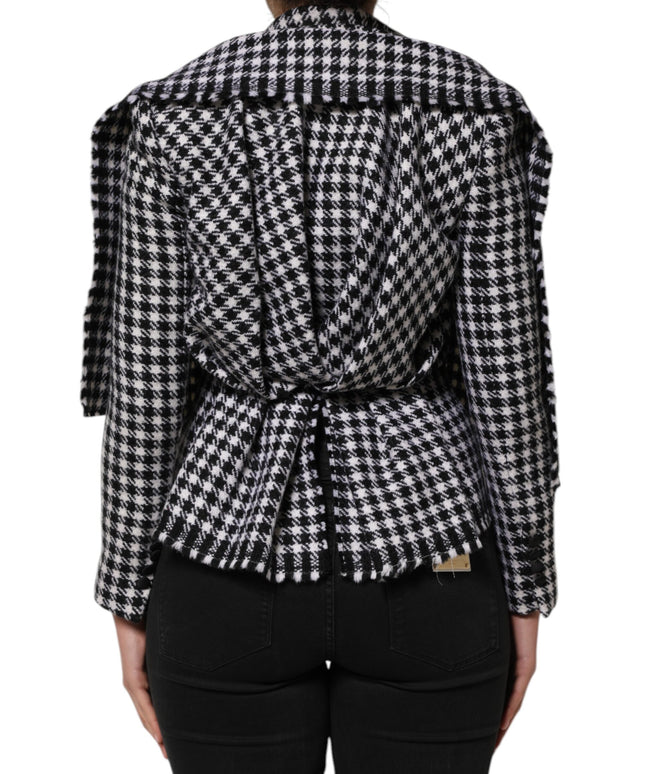 Dolce & Gabbana Multicolor Wool Monochrome Patterned Jacket