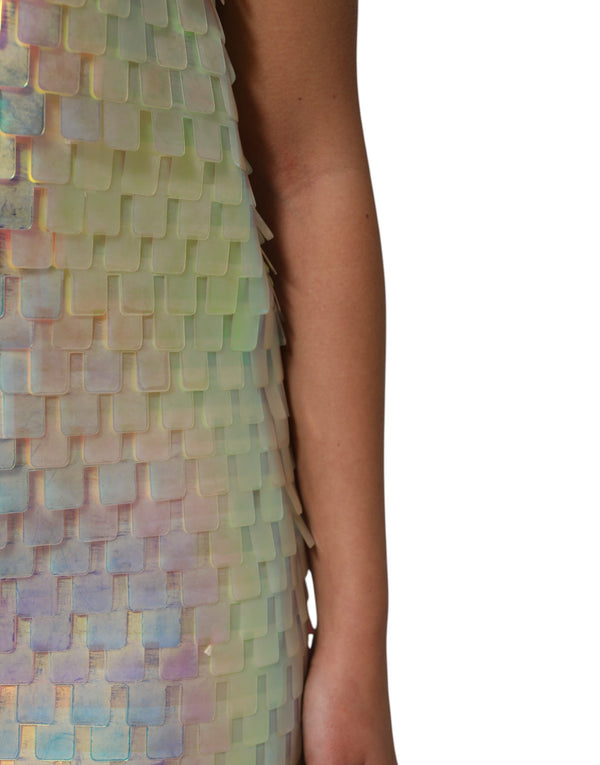 Dolce & Gabbana Multicolor Sequin Holographic MiniDress