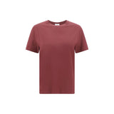 Brunello Cucinelli Bordeaux Cotton T-Shirt