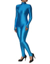 Dolce & Gabbana Blue Nylon Turtleneck Bodycon JumpsuitDress