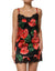 Dolce & Gabbana Black Floral Lace Trim Chemise Lingerie Dress