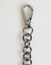 Dolce & Gabbana Black White DG Rubber Logo Silver Men Keychain Keyring