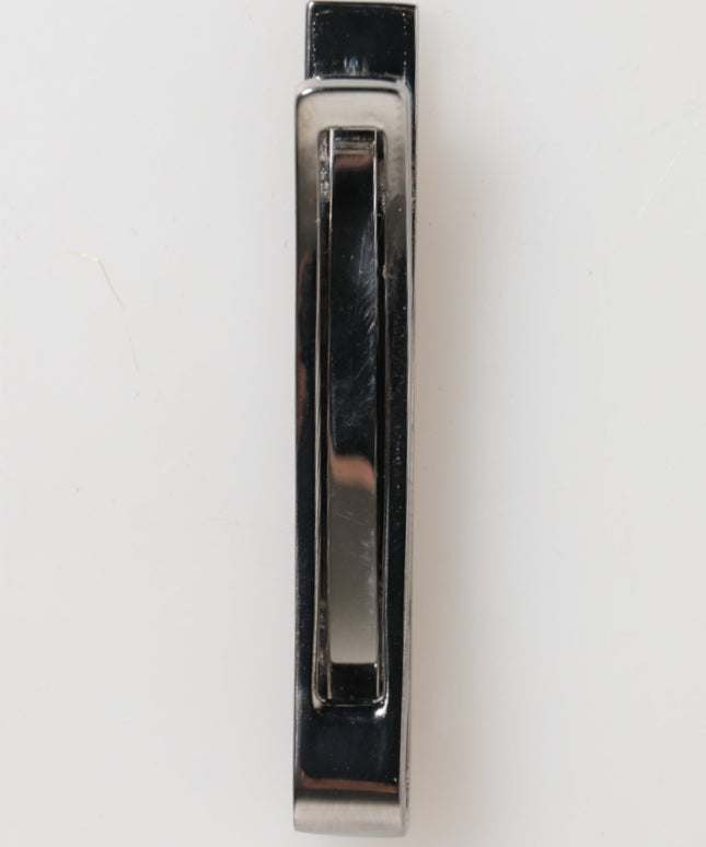 Dolce & Gabbana Silver Tone Brass Logo Branded Men Accessory Tie Clip Bar