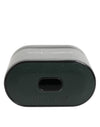 Dolce & Gabbana Black Leather Logo Print Flip Holder Men Airpods Case