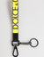 Dolce & Gabbana Yellow Logo Nylon Silver Brass Holder Keychain Keyring