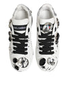 Dolce & Gabbana White Portofino Crystal SneakersShoes