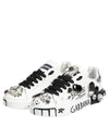Dolce & Gabbana White Portofino Crystal SneakersShoes