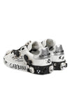 Dolce & Gabbana White Portofino Crystal SneakersShoes