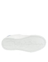 Dolce & Gabbana White Blue Leather Low Top Sneakers Shoes
