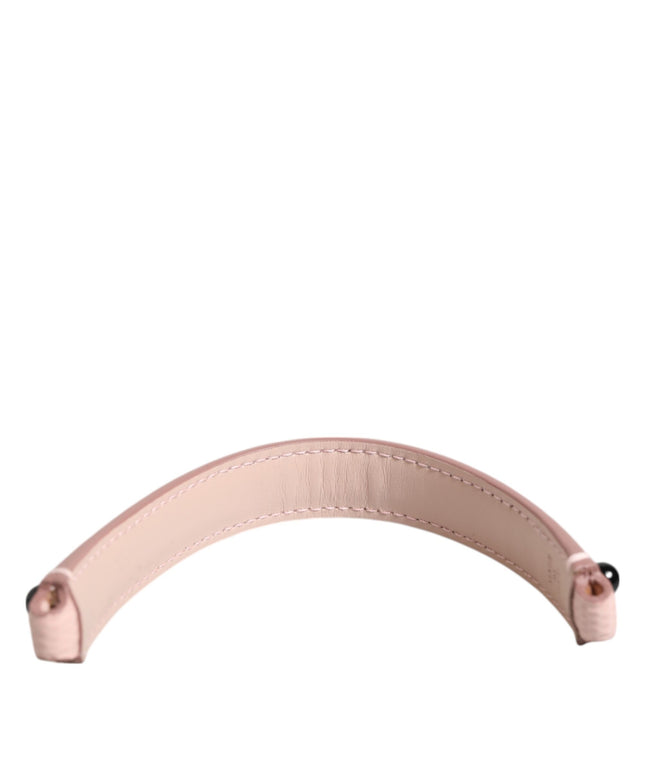 Dolce & Gabbana Light Pink Embellished Leather Bag Handle  Shoulder Strap