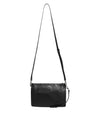 Dolce & Gabbana Black Palmellato Leather Logo Plaque Shoulder Borse Bag
