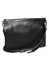 Dolce & Gabbana Black Palmellato Leather Logo Plaque Shoulder Borse Bag