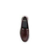 Saint Laurent Brown Calf Leather Bos Taurus Slip-On Loafers