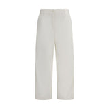 The Row Cream Cotton Cargo Pants