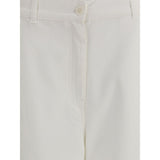 The Row Cream Cotton Cargo Pants