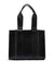 Chloé Black Woody Embroidered Logo Leather Medium Tote Bag