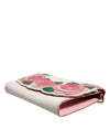 Dolce & Gabbana White Floral Leather Wallet Crossbody Gold Chain Bag