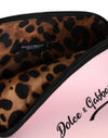 Dolce & Gabbana Pink Solid Nylon DG Logo Print Clutch Zip Borse Pouch Bag