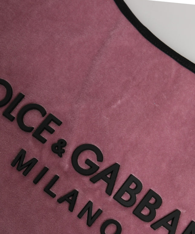 Dolce & Gabbana Pink Cotton Velvet DG MILANO Shoulder Shopping Borse Bag