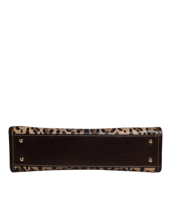 Dolce & Gabbana Multicolor Leopard Shopping Tote Shoulder WomenBorse Bag
