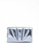 Ferrari Metal light blue GT patent leather bag with chain