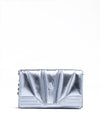 Ferrari Metal light blue GT patent leather bag with chain