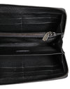 Dolce & Gabbana Black Calfskin Leather Logo Zip Around Continental Wallet