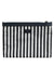 Dolce & Gabbana Black White Striped Logo Plaque Clutch Pouch Bag