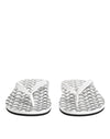 Dolce & Gabbana Black White Logo Beachwear Flats Slipper Shoes
