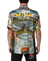 Dolce & Gabbana Multicolor Printed Button Down Casual Shirt