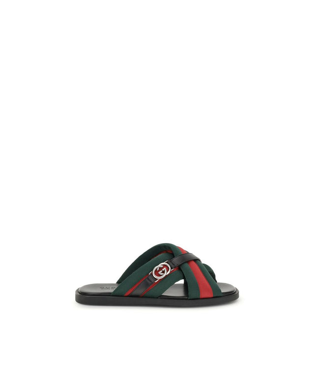 Gucci Web Sandals with Interlocking GG