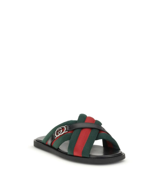 Gucci Web Sandals with Interlocking GG