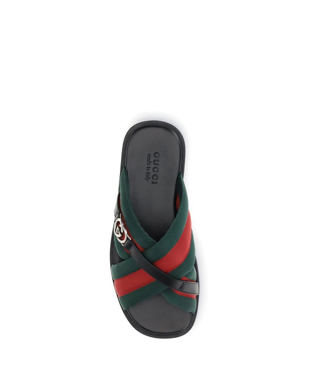 Gucci Web Sandals with Interlocking GG