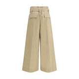Brunello Cucinelli Beige Cotton Cropped Pants