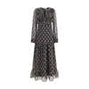 Kristina Ti Silk long Dress with rouches
