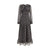 Kristina Ti Silk long Dress with rouches