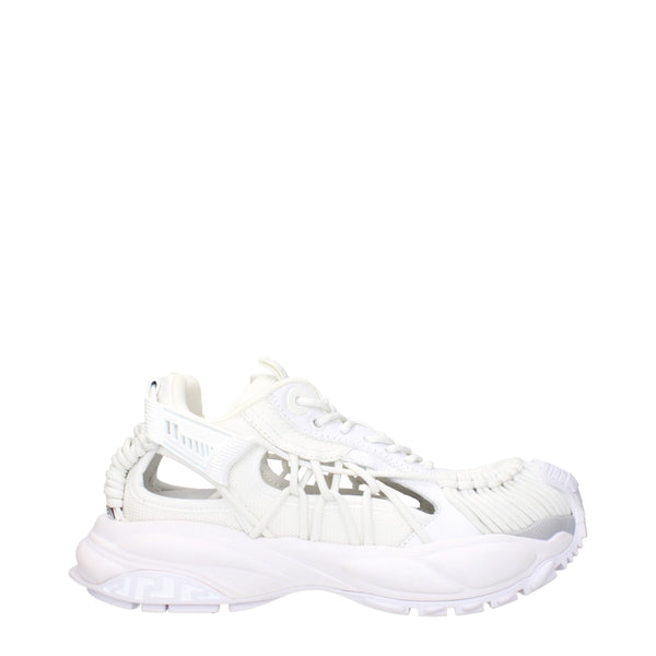 Versace White Leather Low Tops
