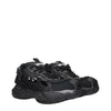 Versace Black Leather Athletic Sneakers