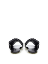 Bottega Veneta Elegant Black Leather Sandals