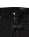 Dolce & Gabbana Black Tattered White Lining Skinny Denim Jeans