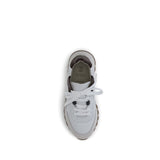 Brunello Cucinelli White Leather Athletic Sneakers