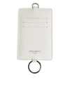 Dolce & Gabbana White Calf Leather Lanyard Logo Card Holder Men Wallet