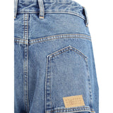 MM6 Blue Cotton Straight-Leg Jeans