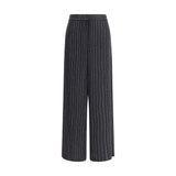 Giorgio Armani Black Silk Casual Pants