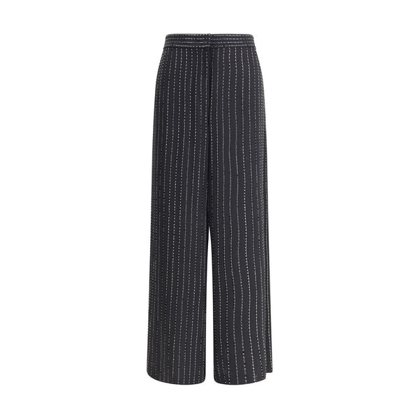 Giorgio Armani Wide-leg silk Pants with strass