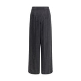 Giorgio Armani Black Silk Casual Pants