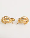 Dolce & Gabbana Gold 925 Sterling Silver Crystal Leaf Accessory Cufflink