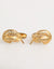 Dolce & Gabbana Gold 925 Sterling Silver Crystal Leaf Accessory Cufflink