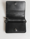 Dolce & Gabbana Black Leather DG Logo Bifold Card Holder Men Borse Wallet