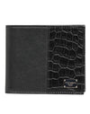 Dolce & Gabbana Black Exotic Leather Bifold Card Holder Men Wallet